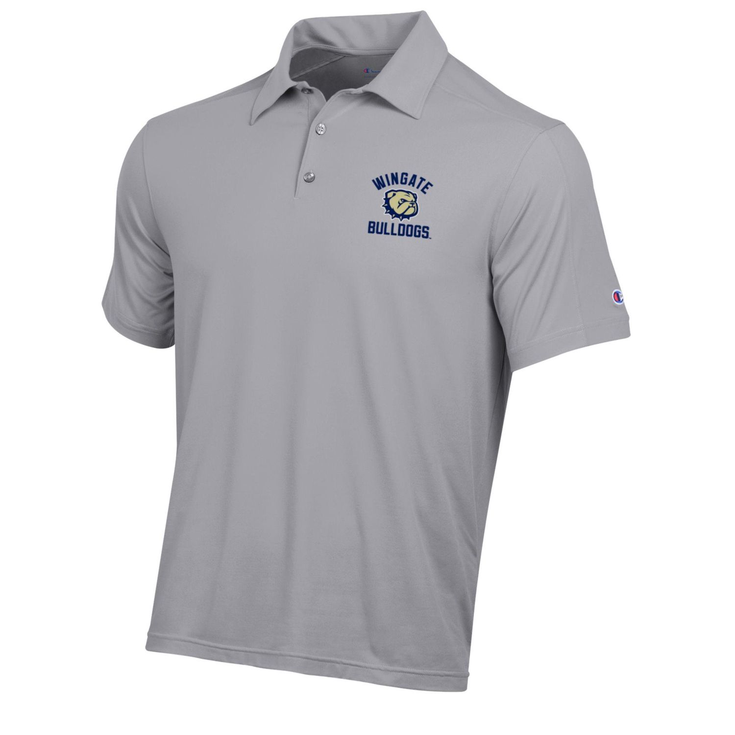 Grey Wingate Dog Head Bulldogs Soft Touch Polo, Size: LG