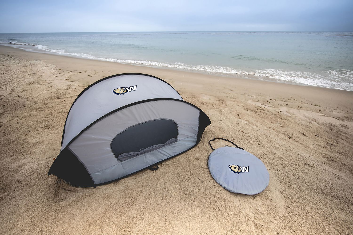 DROP SHIP ONLY Grey Dog Head W Manta Pop-up Sun and Wind Shelter