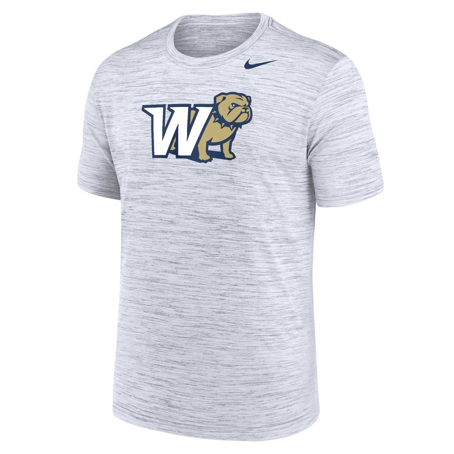 White Grey W Full Standing Dog Behind W Velocity Legend Short Sleeve T Shirt, Size: LG