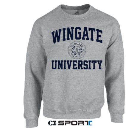 Grey Basic Seal Crewneck Sweatshirt, Size: SM