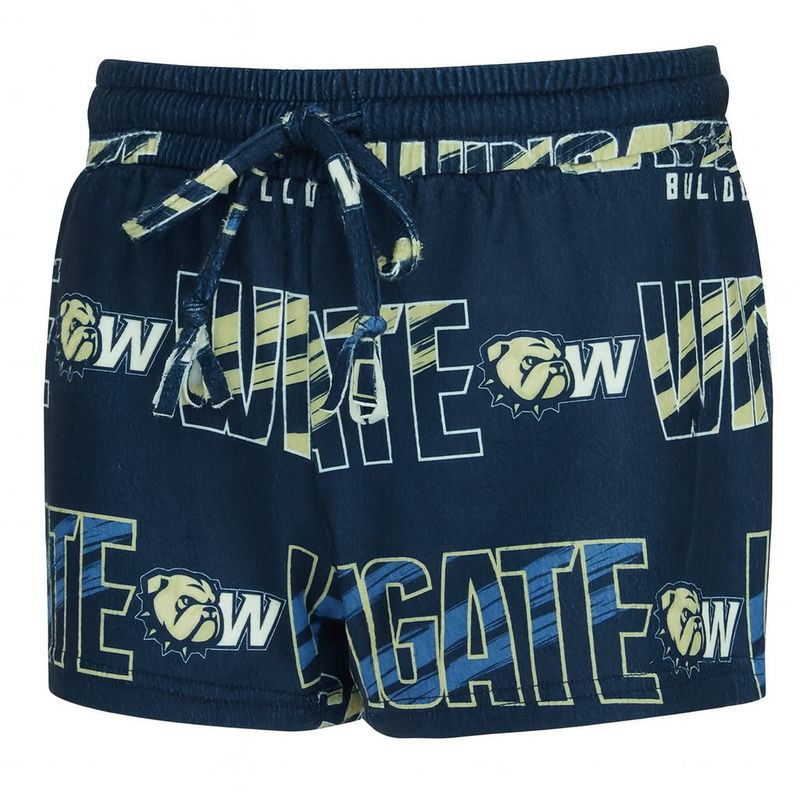 Ladies Bulldogs Wingate Dog Head Pajama Shorts