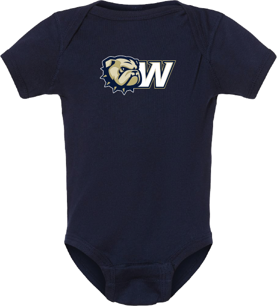 Infant Navy Onesie Dog Head W