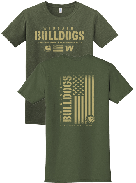 Military Olive Softstyle Wingate Bulldogs USA Short Sleeve T Shirt