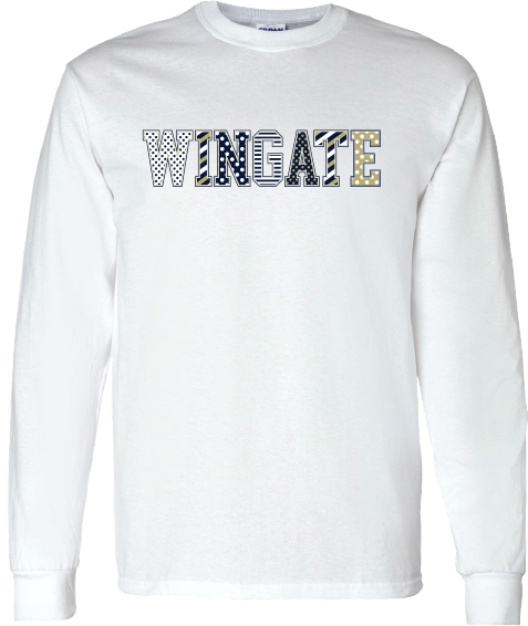 White Wingate Patterned Long Sleeve T Shirt