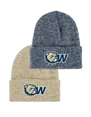 Dog Head W Marled Cuff Beanie Hat