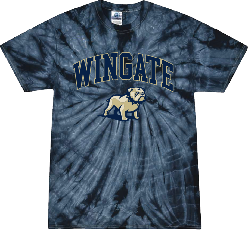 Tie Dye Wingate Over Full Standing Dog Short Sleeve T Shirt