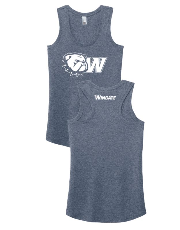 Navy Dog Head W Wingate Back Perfect Tri Racerback Tank