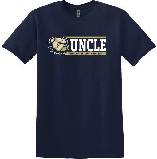 Navy Dog Head Uncle Wingate University Short Sleeve T Shirt, Size: MD