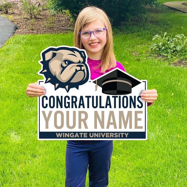 DROP SHIP ONLY Dog Head Congratulations Custom Name Yard Sign (ONLINE ONLY)
