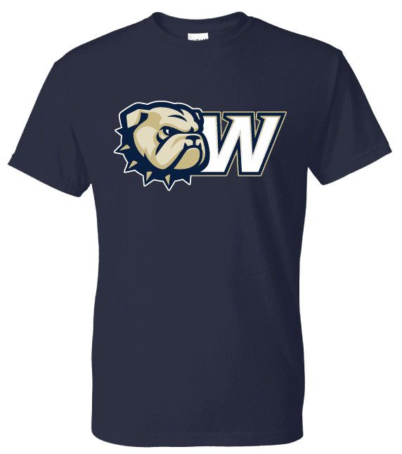 Navy Dog Head W Short Sleeve T Shirt, Size: SM