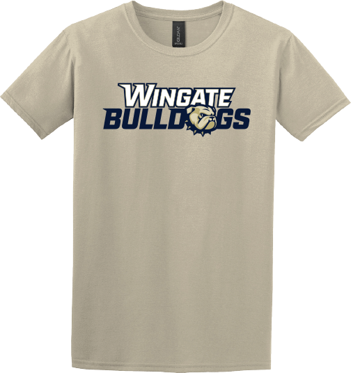Sand Softstyle Wingate Bulldogs Dog Head O Short Sleeve T Shirt