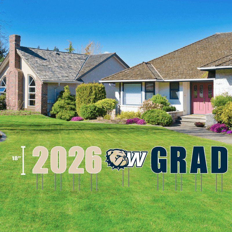 DROP SHIP ONLY  2026 Dog Head W Grad Yard Sign (ONLINE ONLY)