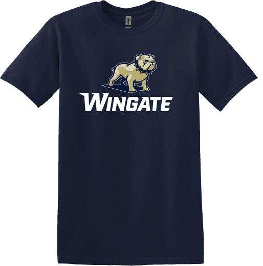 Youth Navy Full Standing Dog Over Wingate Short Sleeve T Shirt, Size: SM
