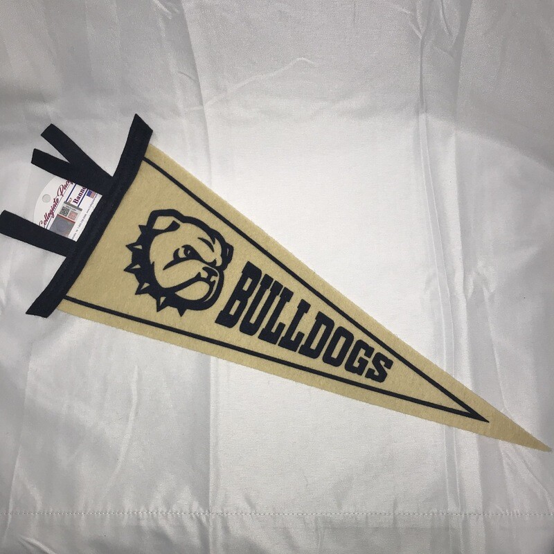 6" x 15" Vegas Gold Dog Head Bulldogs Wingate Pennant