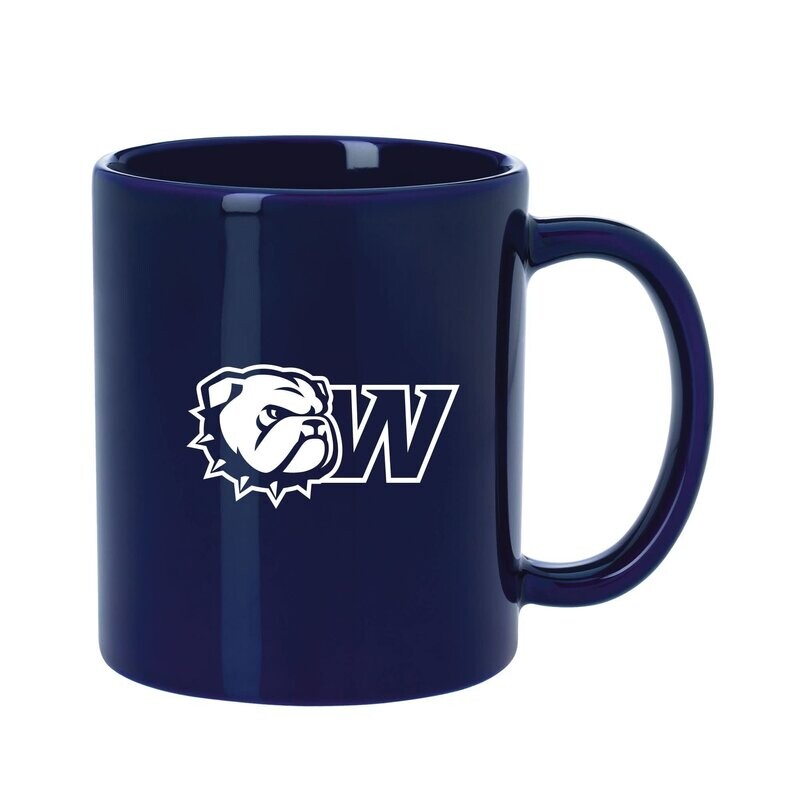 (IN STORE PICK UP ONLY)  11oz Navy Dog Head W Ceramic Mug