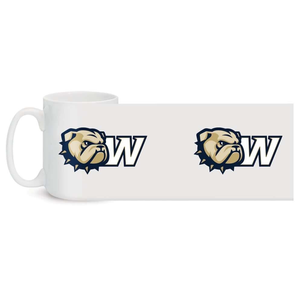 (IN STORE PICK UP ONLY) 11oz  White Dog Head W Ceramic Colormax Mug