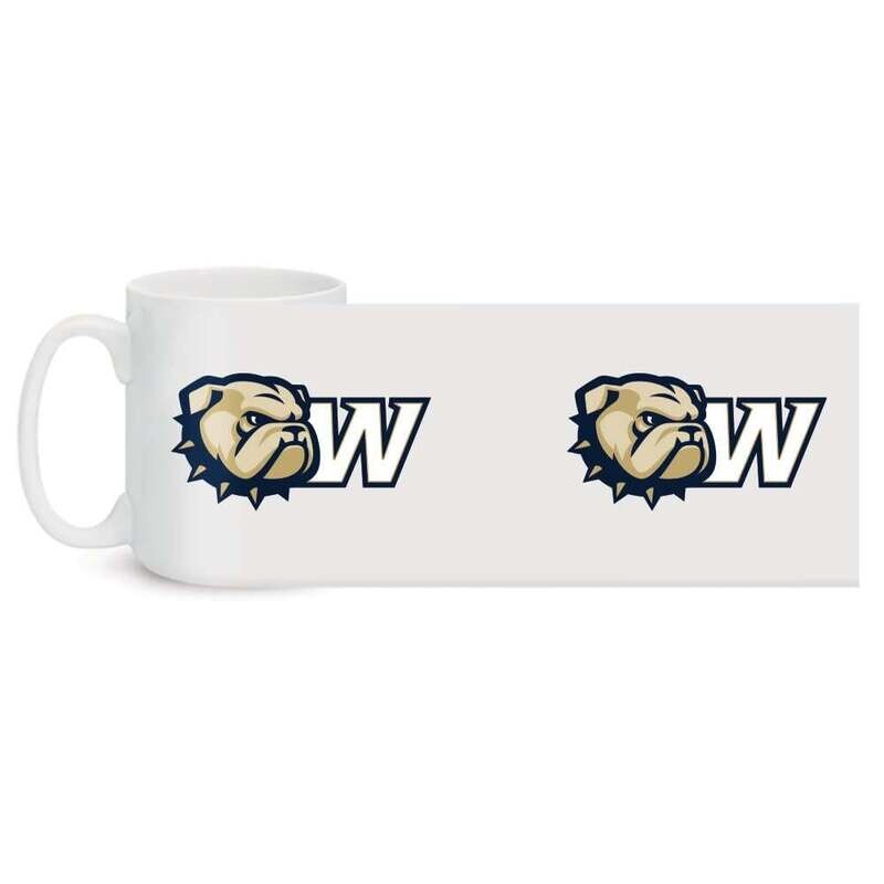 (IN STORE PICK UP ONLY) 11oz  White Dog Head W Ceramic Colormax Mug