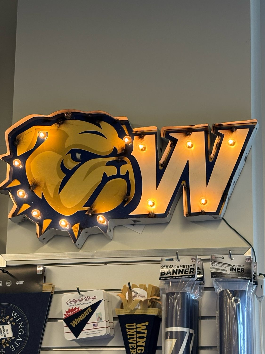 (IN STORE PICK UP ONLY) 30" L x 15 7/8" H Dog Head W Illuminating Sign