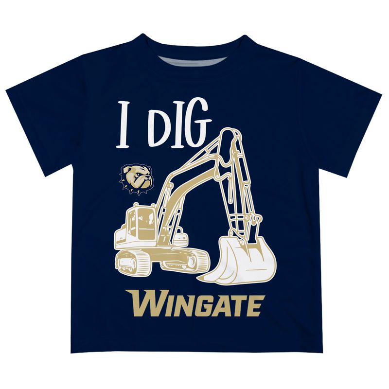 Toddler Navy I Dig Wingate Excavator Short Sleeve Shirt