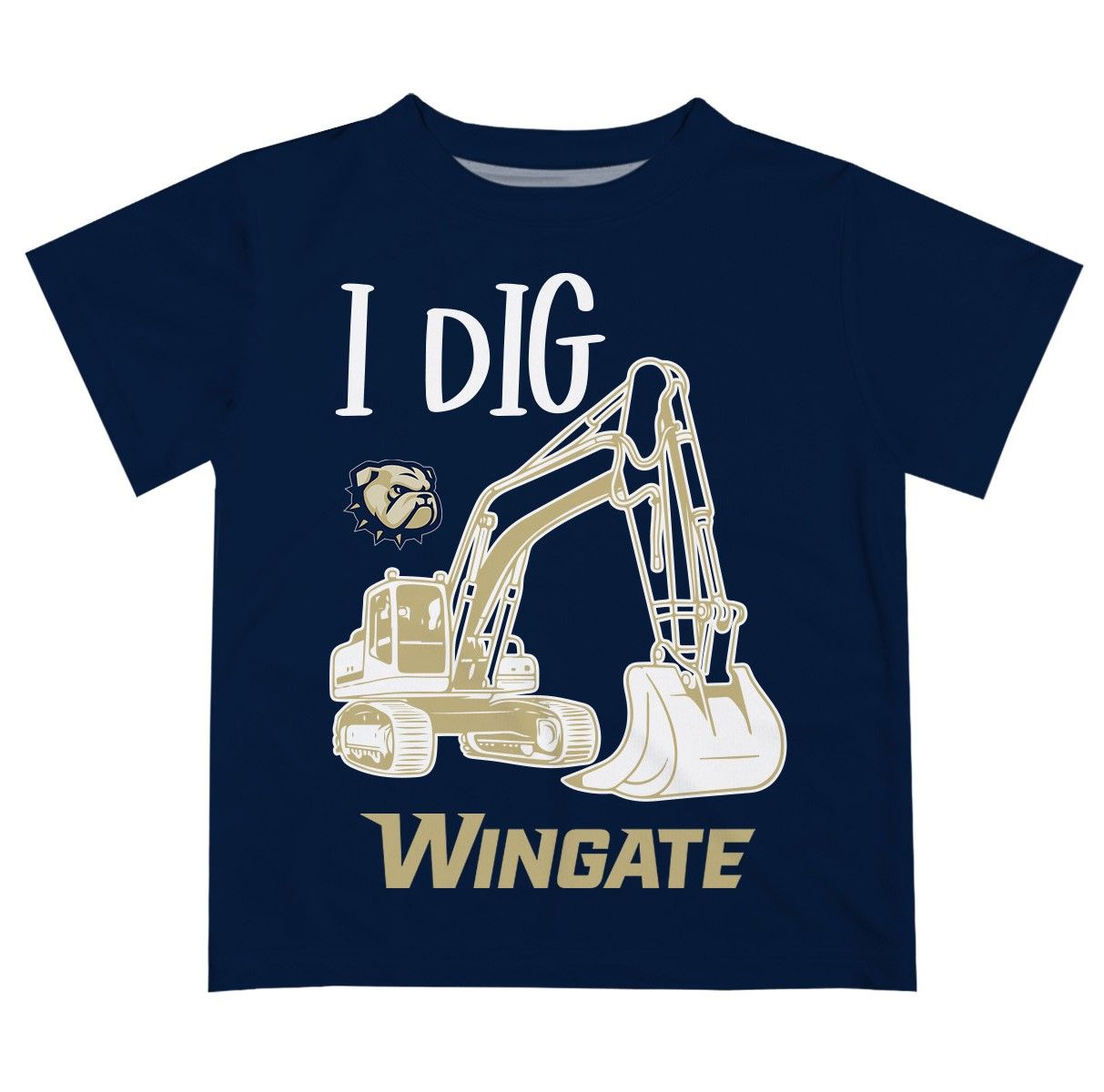 Toddler Navy I Dig Wingate Excavator Short Sleeve Shirt, Size: 2T