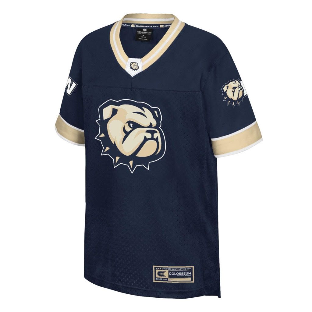 Youth Navy Gold Nothing But The Hits Football Jersey, Size: SM
