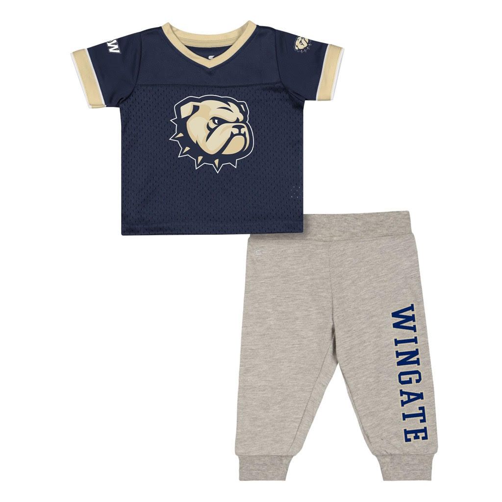 Infant Navy Gold Nothing But The Hits Football Jersey and Pants Set, Size: 6-12 m