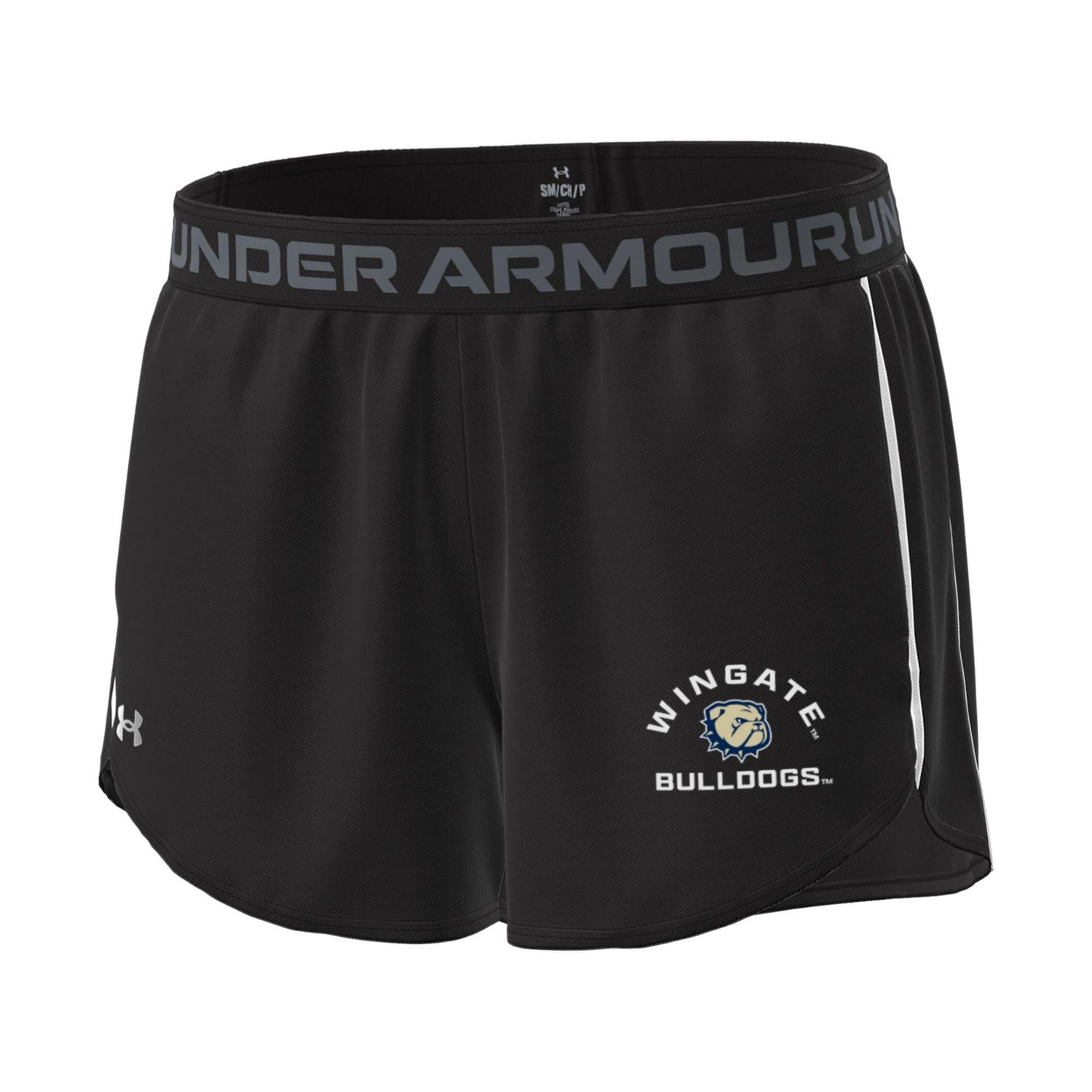 Ladies Black Wingate Dog Head Bulldogs Play Up Short, Size: SM