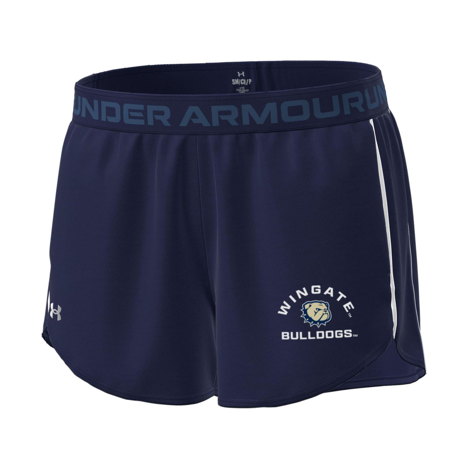 Ladies Navy Wingate Dog Head Bulldogs Play Up Short, Size: SM
