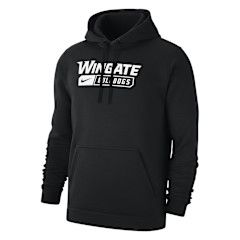 Black Wingate Club Fleece Hoodie Sweatshirt, Size: SM