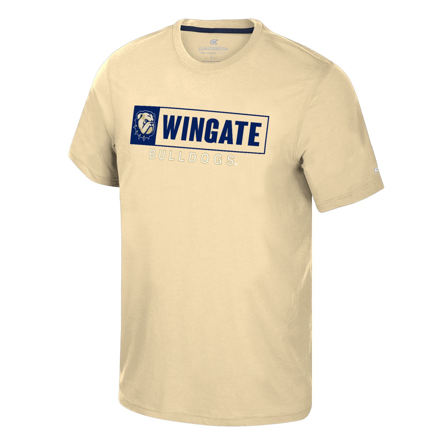 Vegas Gold Dog Head Wingate Bulldogs Rabban Short Sleeve T Shirt, Size: SM