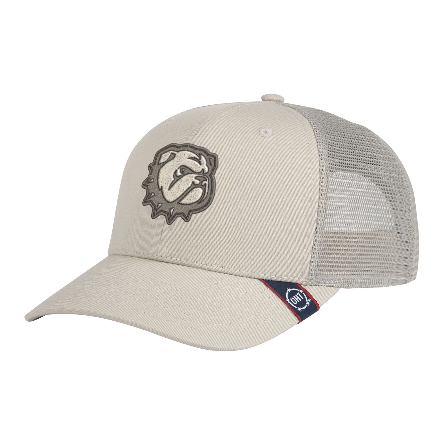 Barley Dog Head Wingate Bulldogs Structured Adjustable Curved Bill Mesh Back Hat