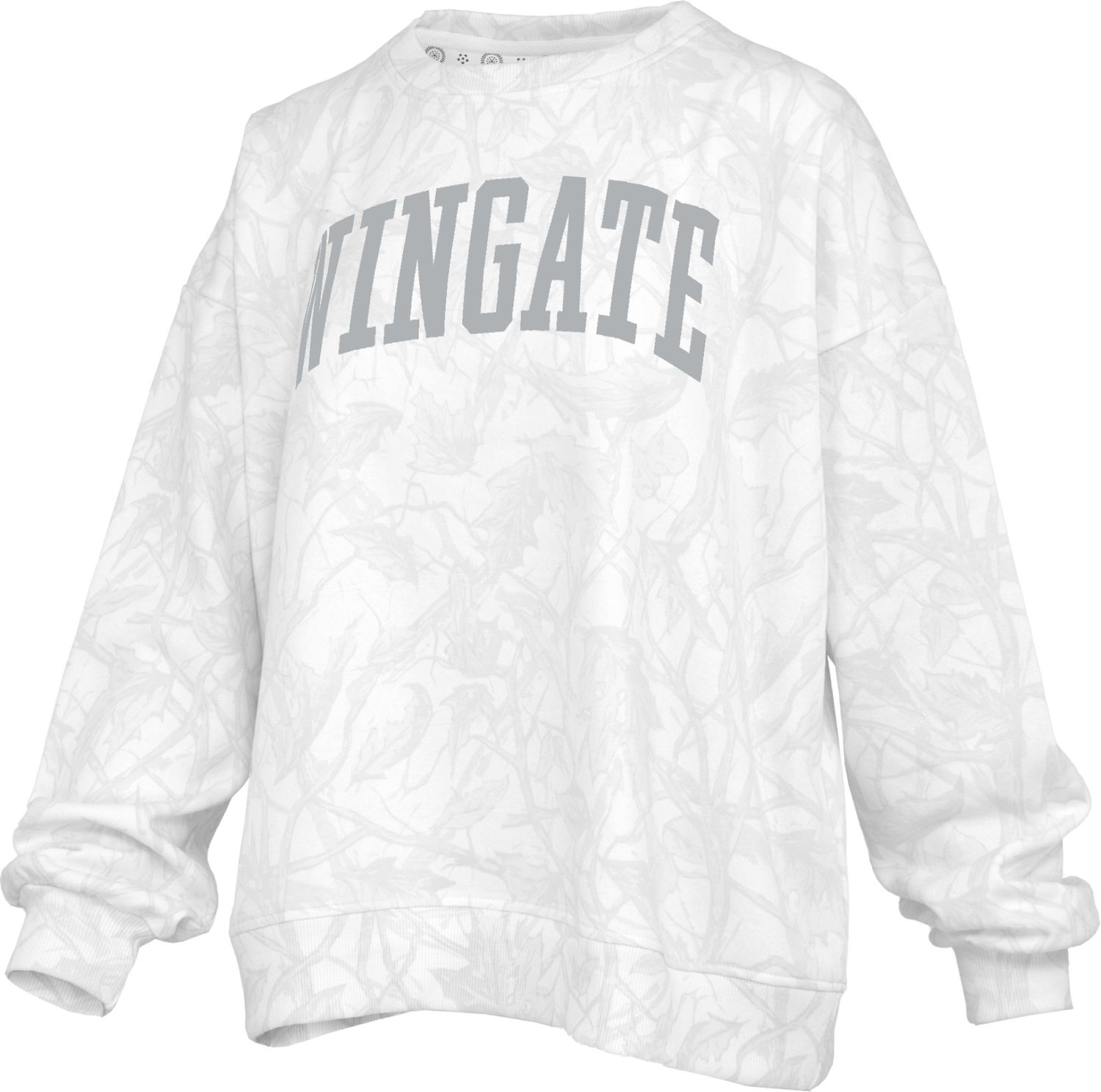 Icy Woodland Camo Wingate Costal Arch Canopy Crewneck Sweatshirt, Size: MD