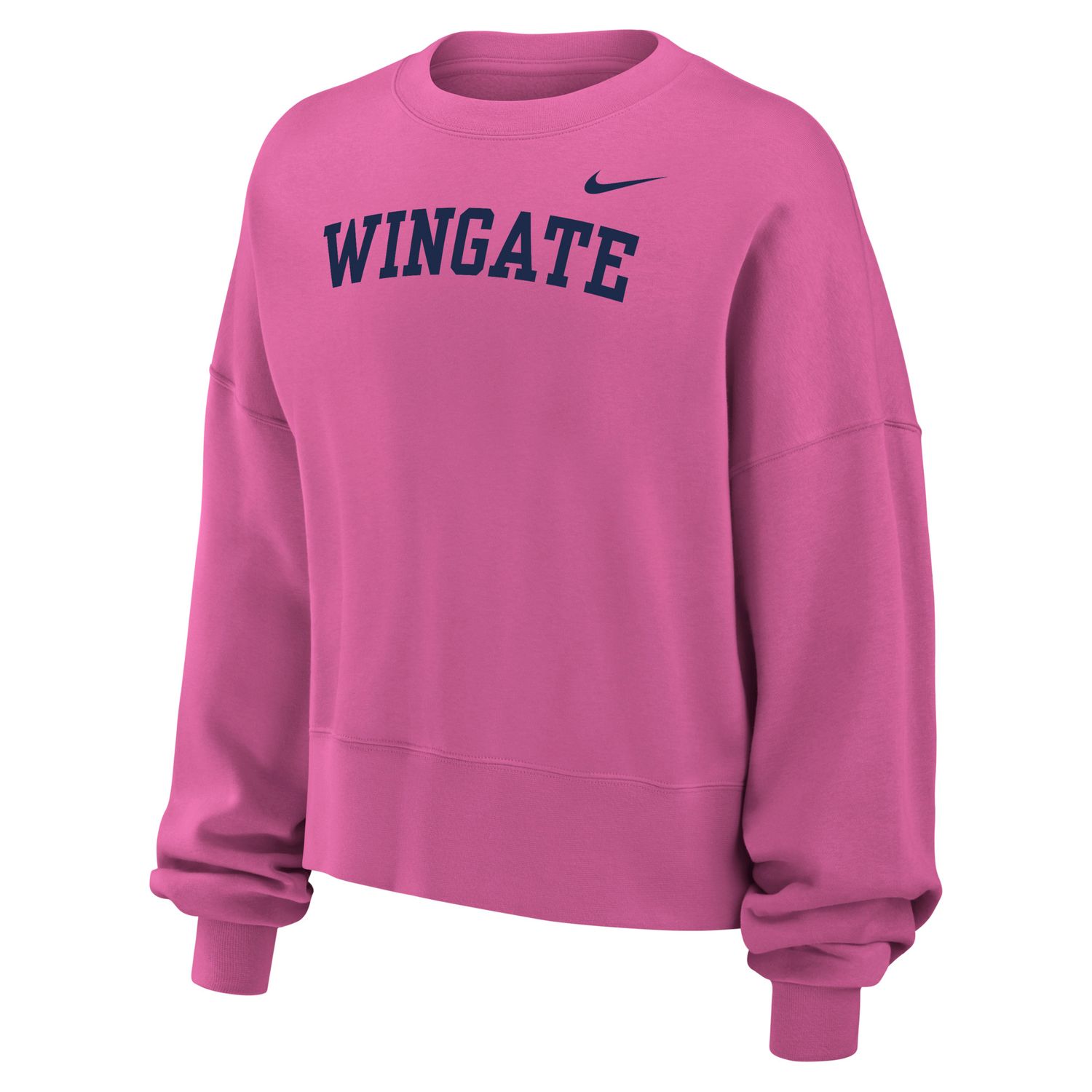Ladies Pink Wingate Dog Head Phoenix Fleece Crew, Size: MD