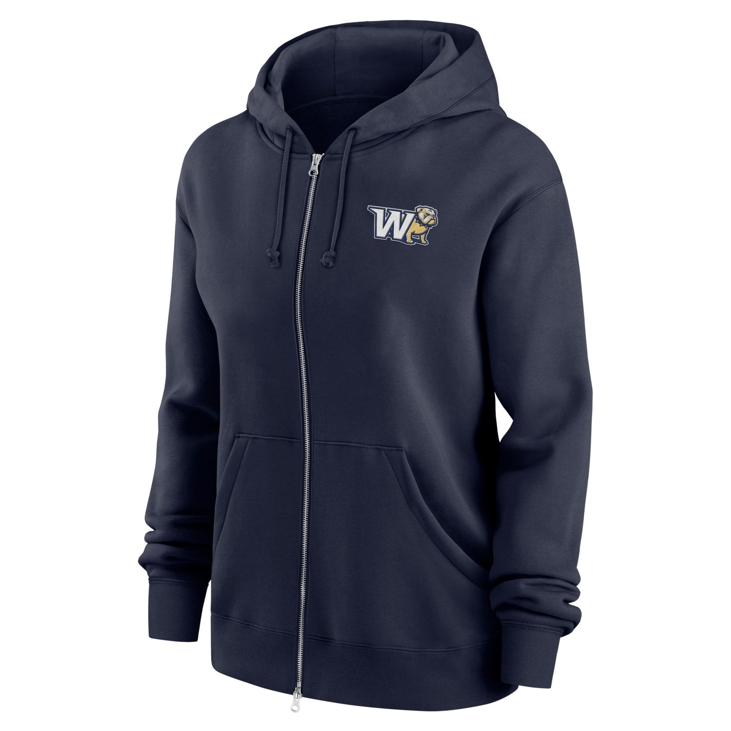 Ladies Navy Dog Head W Phoenix Fleece Track Jacket, Size: MD