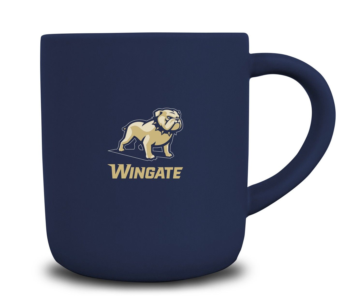 (IN STORE PICK UP ONLY) 20oz Navy Full Standing Dog Over Wingate Soft Touch Ceramic Mug
