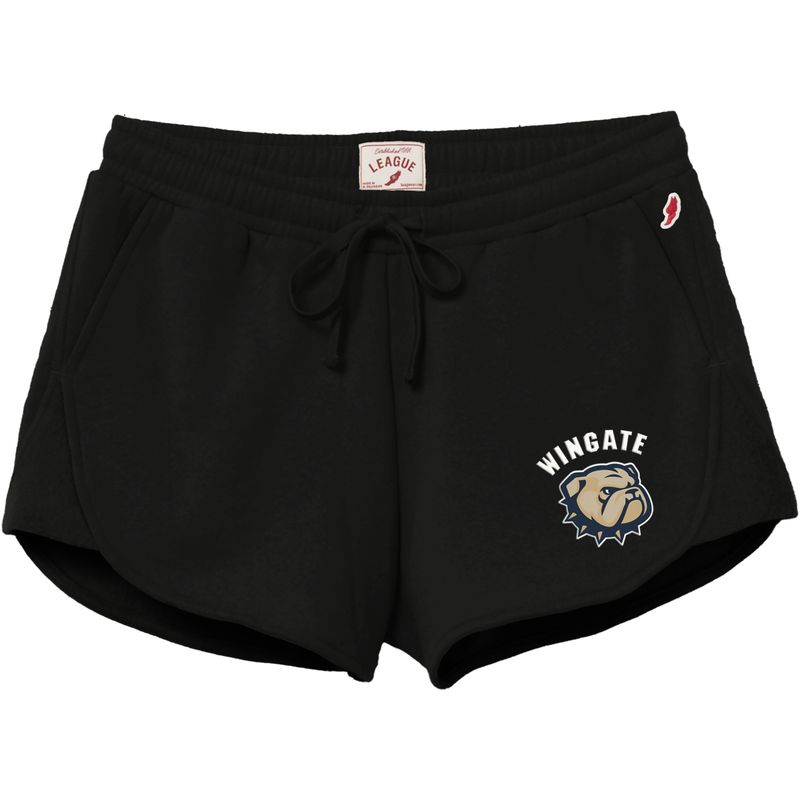 Black Wingate Dog Head Embroidered Reverse Fleece Short