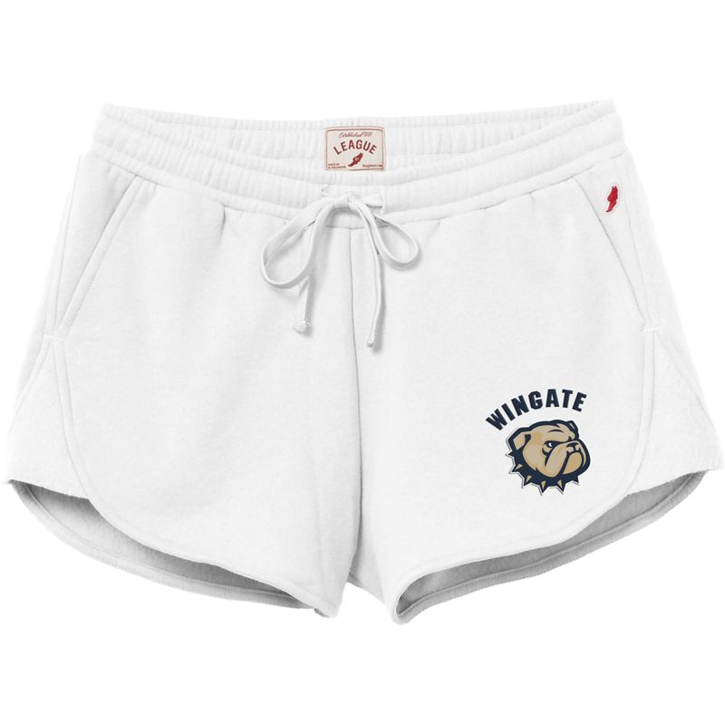 White Wingate Dog Head Embroidered Reverse Fleece Short