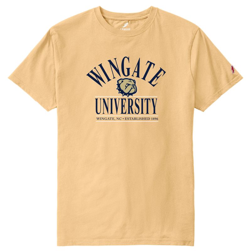 Vegas Gold Wingate Dog Head University Wingate NC Est 1896 All American Short Sleeve T Shirt