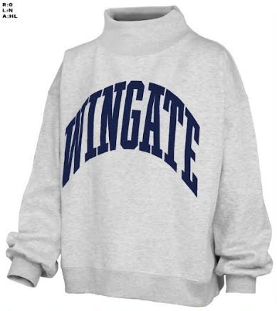 Ash Grey Wingate Lingo Mock Neck Sweatshirt