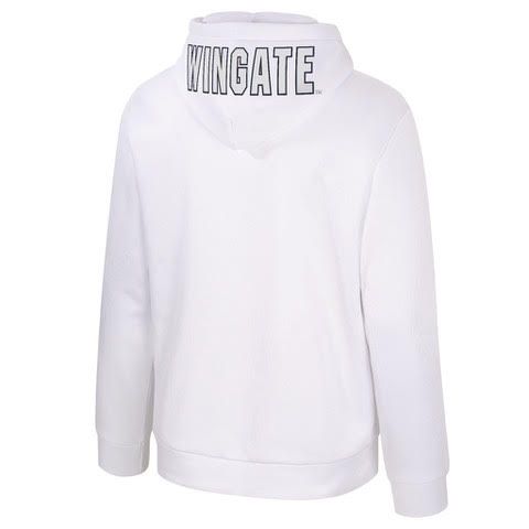 White Tackle Twill Dog Head Embroidered Wingate Rubberized Bulldogs Freezer Burn Hoodie Sweatshirt
