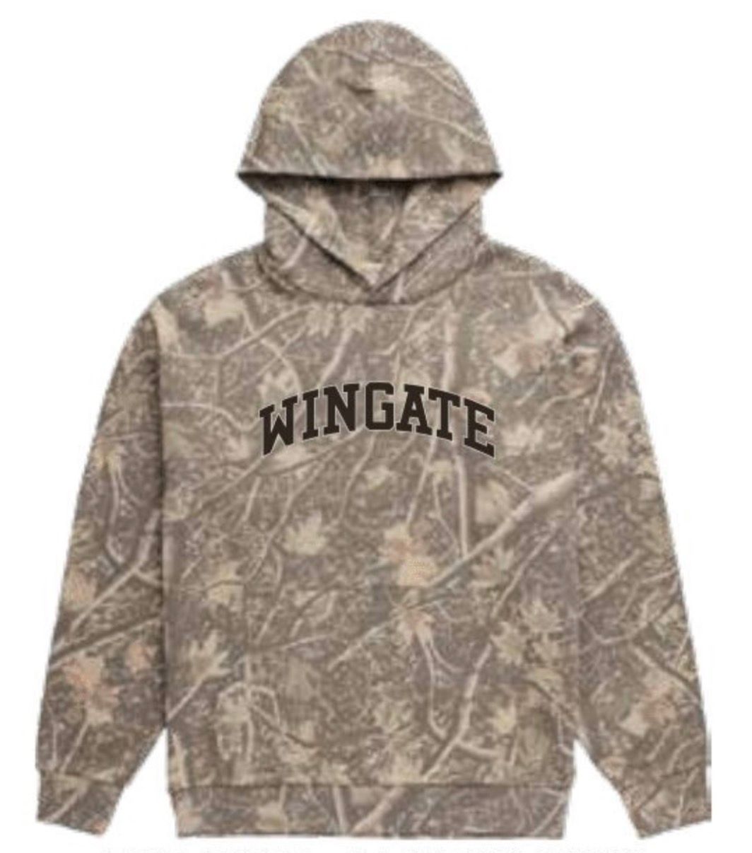 Camo Wingate Oversized Hoodie Sweatshirt, Size: LG