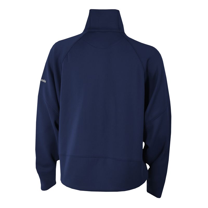 Ladies Navy Wingate Dog Head Embroidered Wickhams Hills 1/4 Zip Pullover Jacket