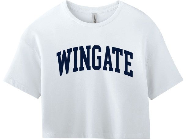 White Wingate Boxy Jersey Crop Short Sleeve T Shirt