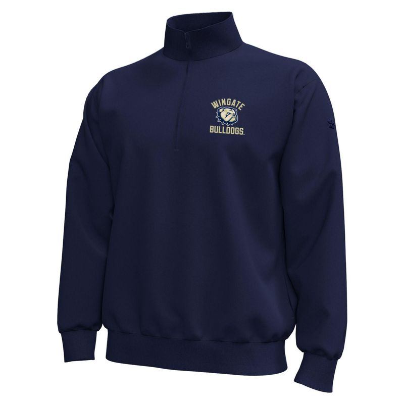 Navy Wingate Dog Head Bulldogs Icon Fleece 1/4 Zip Jacket