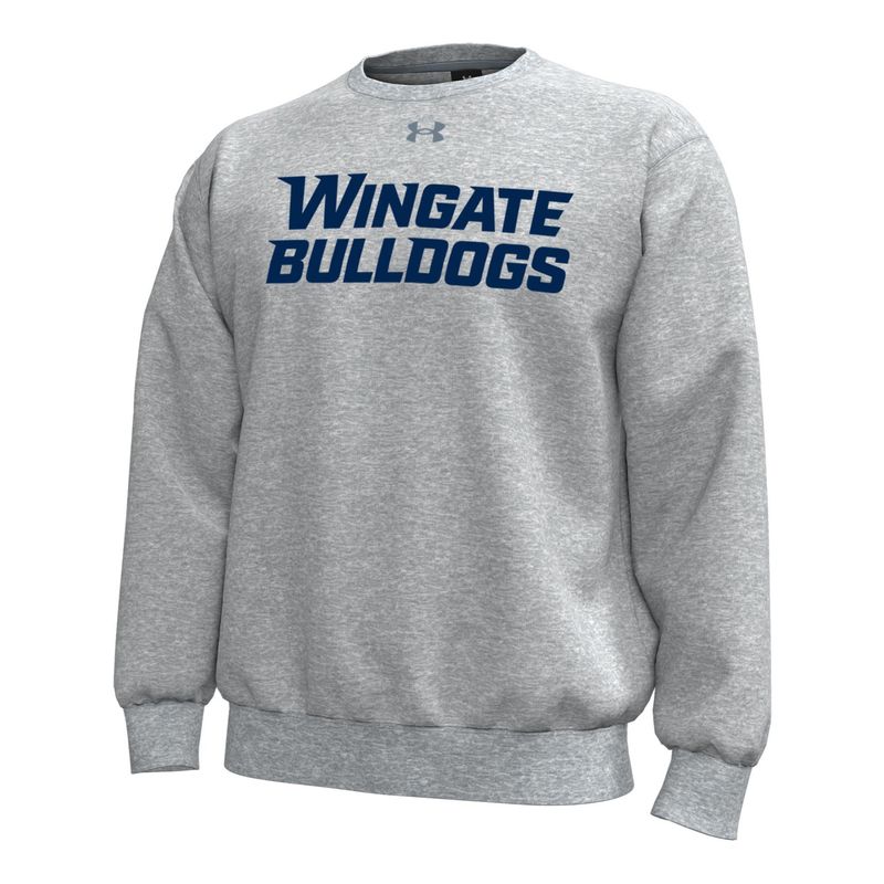 Steel Heather Wingate Bulldogs Icon Fleece Crewneck Sweatshirt