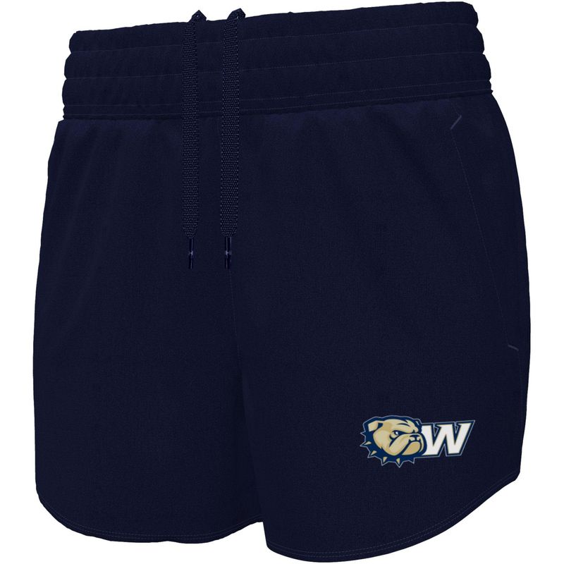 Ladies Navy Dog Head W Flex Woven Short