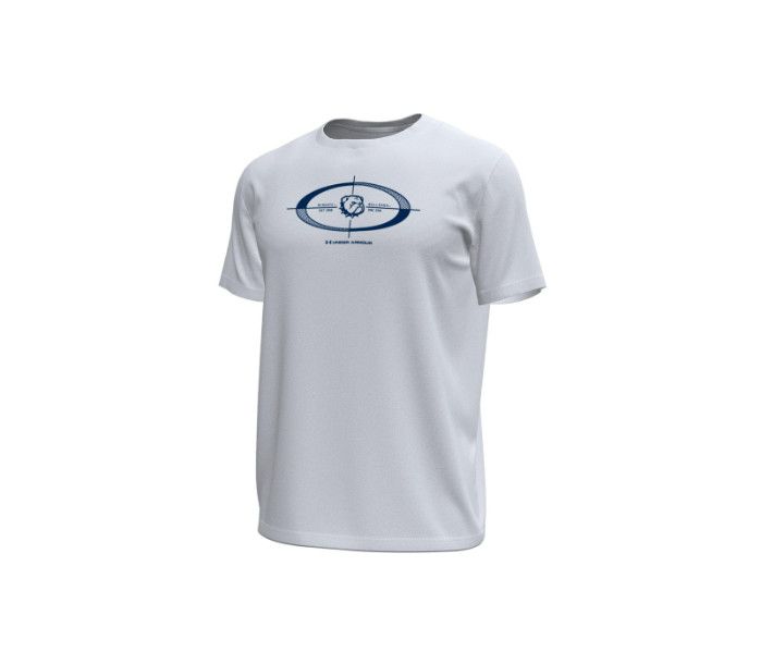 White Dog Head Oval Fear the Bulldogs Tech Stretch Short Sleeve T Shirt
