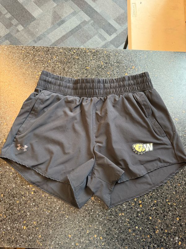 Ladies Black Dog Head W Flex Woven Short