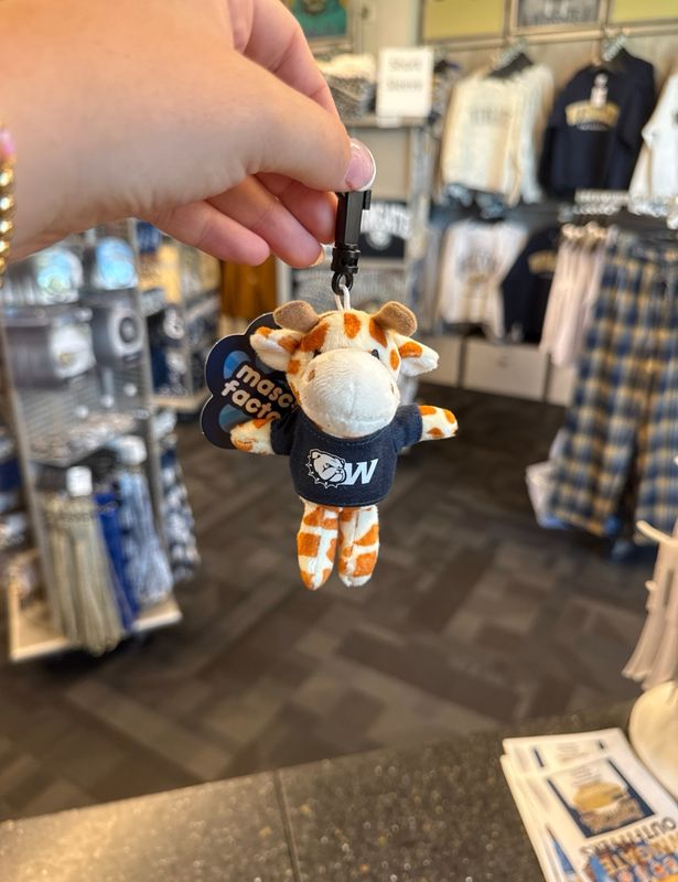 4.5" Wingate Dog Head Giraffe Bag Clippee