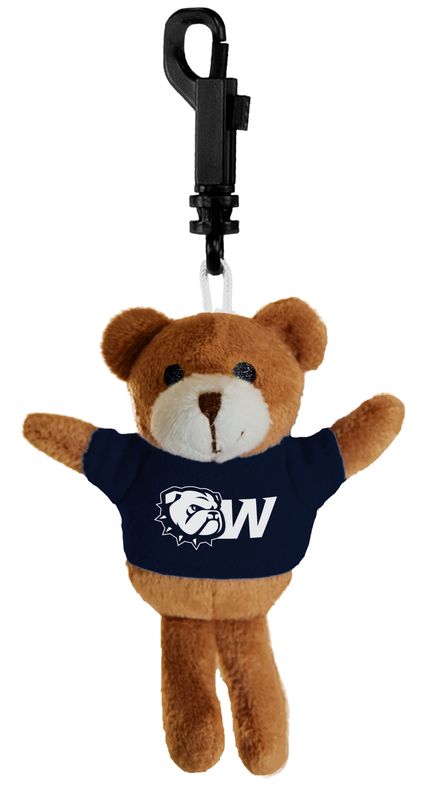 4.5" Wingate Dog Head Bear Bag Clippee